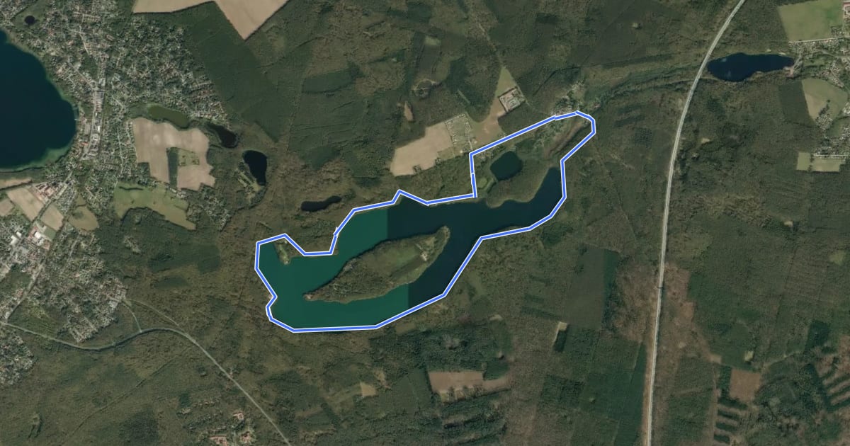 Маршрут Liepnitzsee-Rundweg на спутниковом снимке