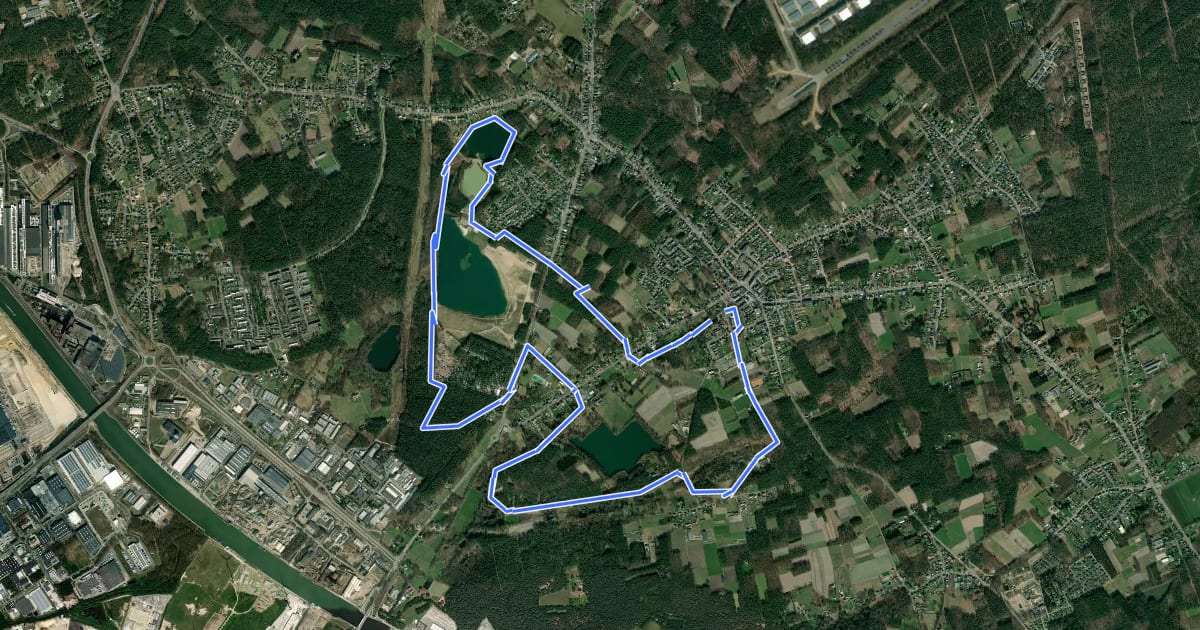 Маршрут Lieteberg - Papendaalheide Rode driehoek на спутниковом снимке