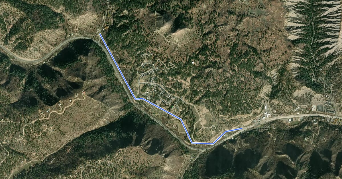 Маршрут Lightner Creek Trail на спутниковом снимке