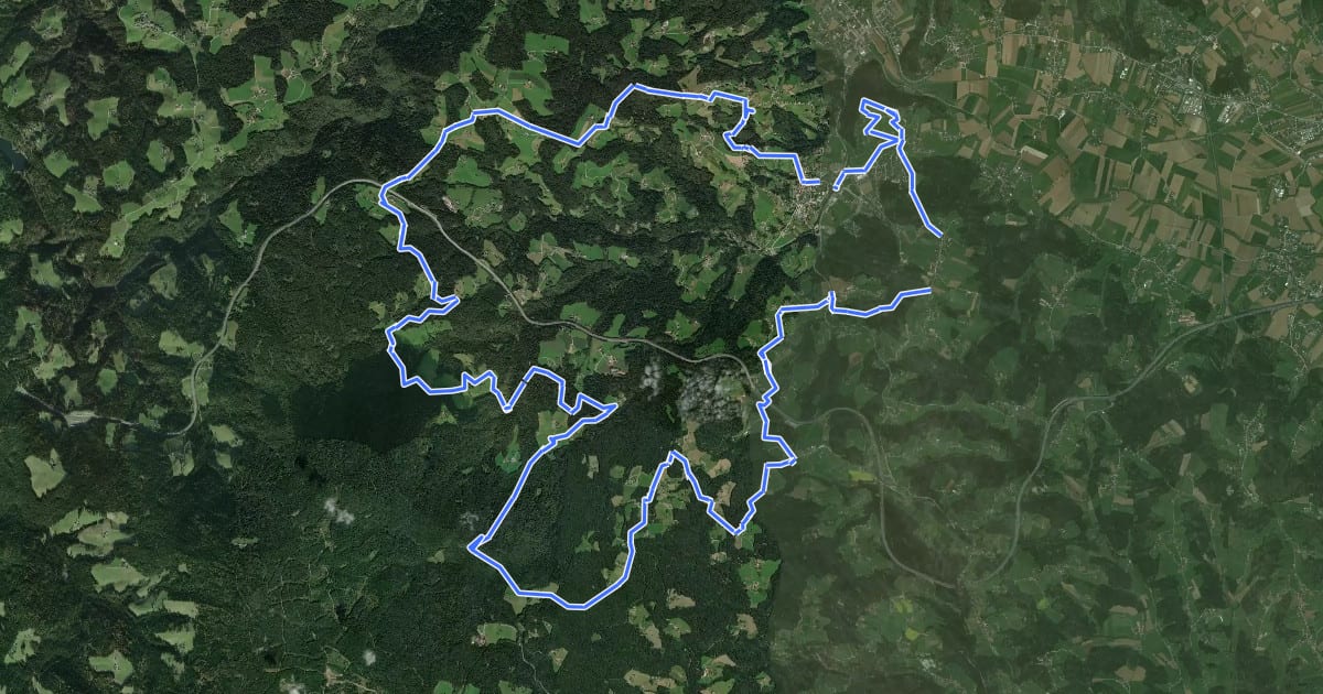 Маршрут Ligister Rundwanderweg 18 на спутниковом снимке