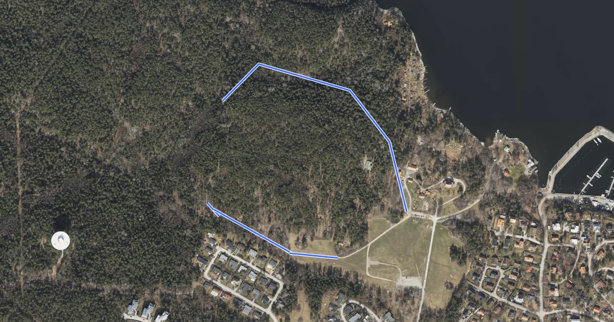 Маршрут Lilla Lidingöloppet 1,7 km на спутниковом снимке
