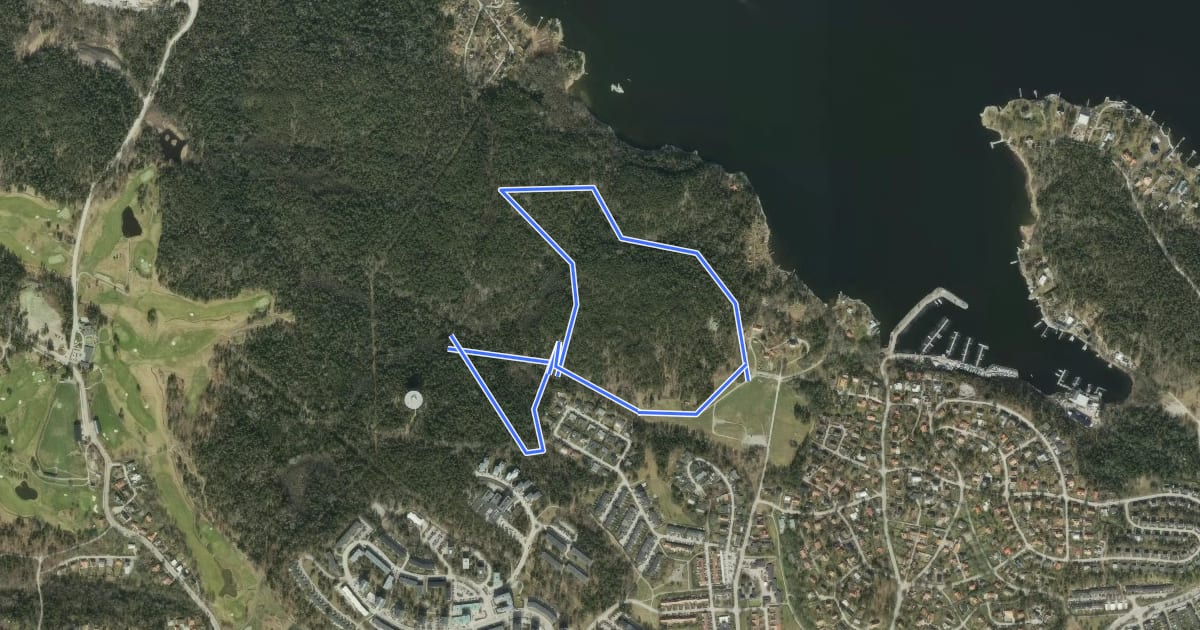 Маршрут Lilla Lidingöloppet 3 km на спутниковом снимке