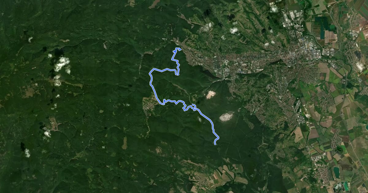 Маршрут Lillafüred-Bükkszentkereszt-Kékmező sárga mtb на спутниковом снимке