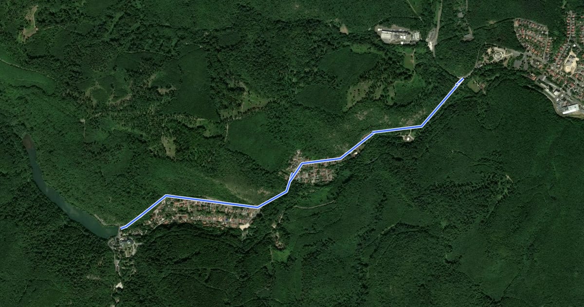 Маршрут Lillafüred-Diósgyőr -piros mtb на спутниковом снимке