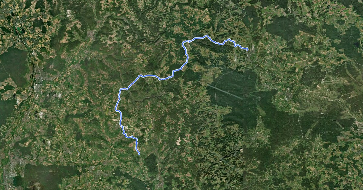 Маршрут Lilllinghof - Pegnitz на спутниковом снимке