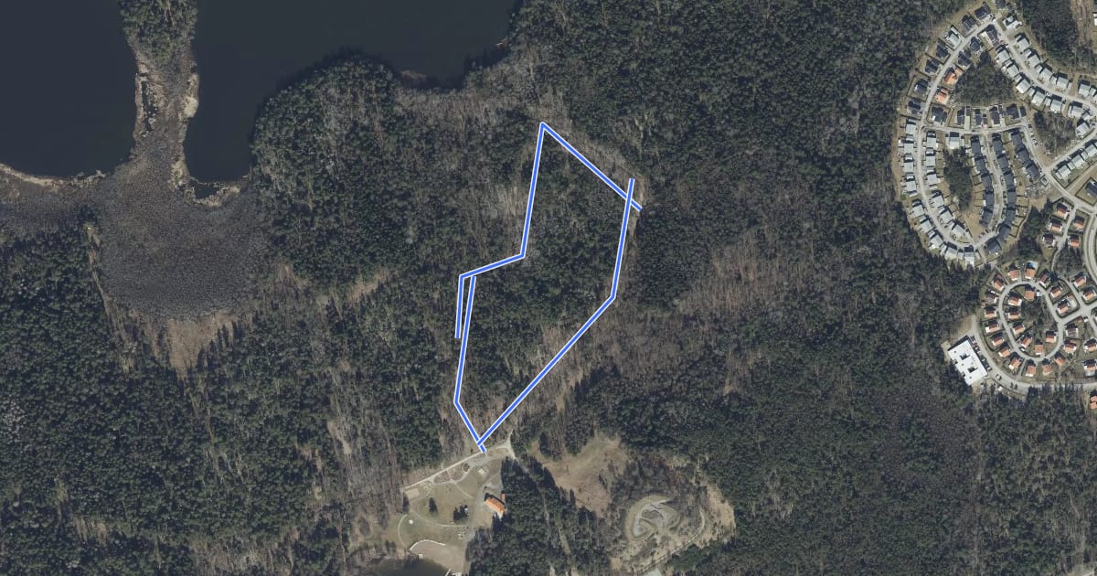 Маршрут Lillsjön motionsspår 1 km на спутниковом снимке