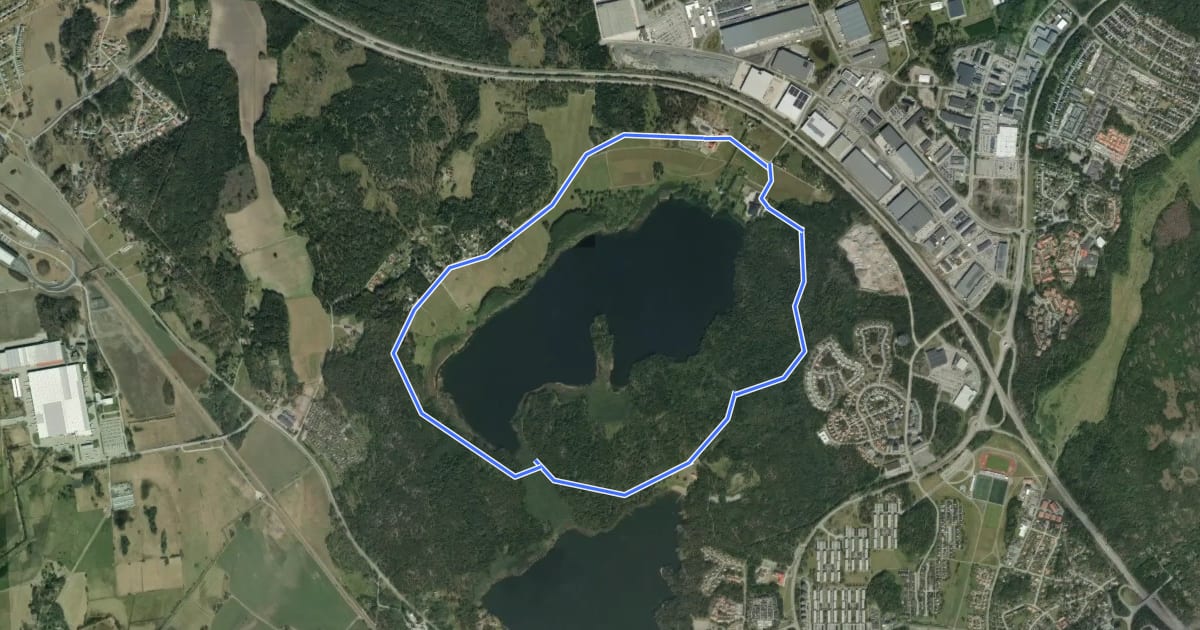 Маршрут Lillsjön motionsspår 6km на спутниковом снимке
