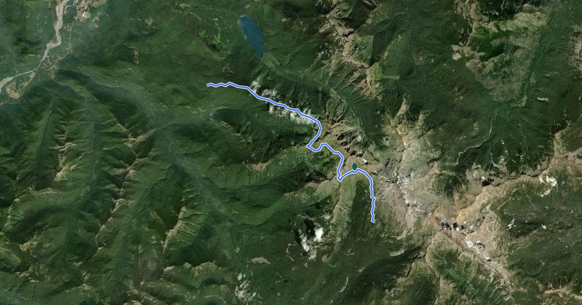 Маршрут Lily Basin Trail #86 на спутниковом снимке