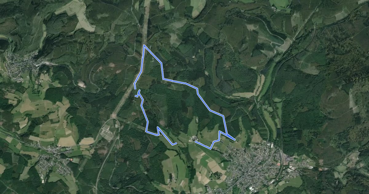 Маршрут Limbach Rundwanderweg A2 на спутниковом снимке