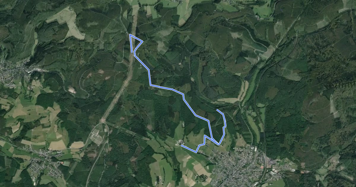 Маршрут Limbach Rundwanderweg A3 на спутниковом снимке