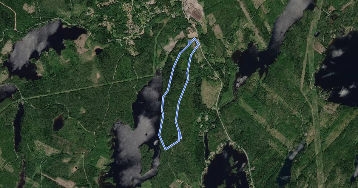 Маршрут Limbergsleden на спутниковом снимке