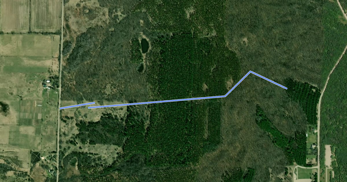 Маршрут Lime Kiln Trail на спутниковом снимке