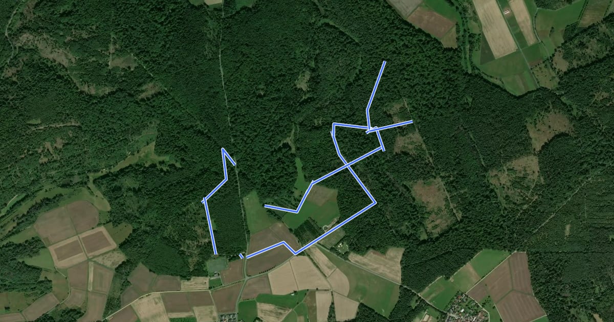 Маршрут Limesrundweg Hohenstein на спутниковом снимке