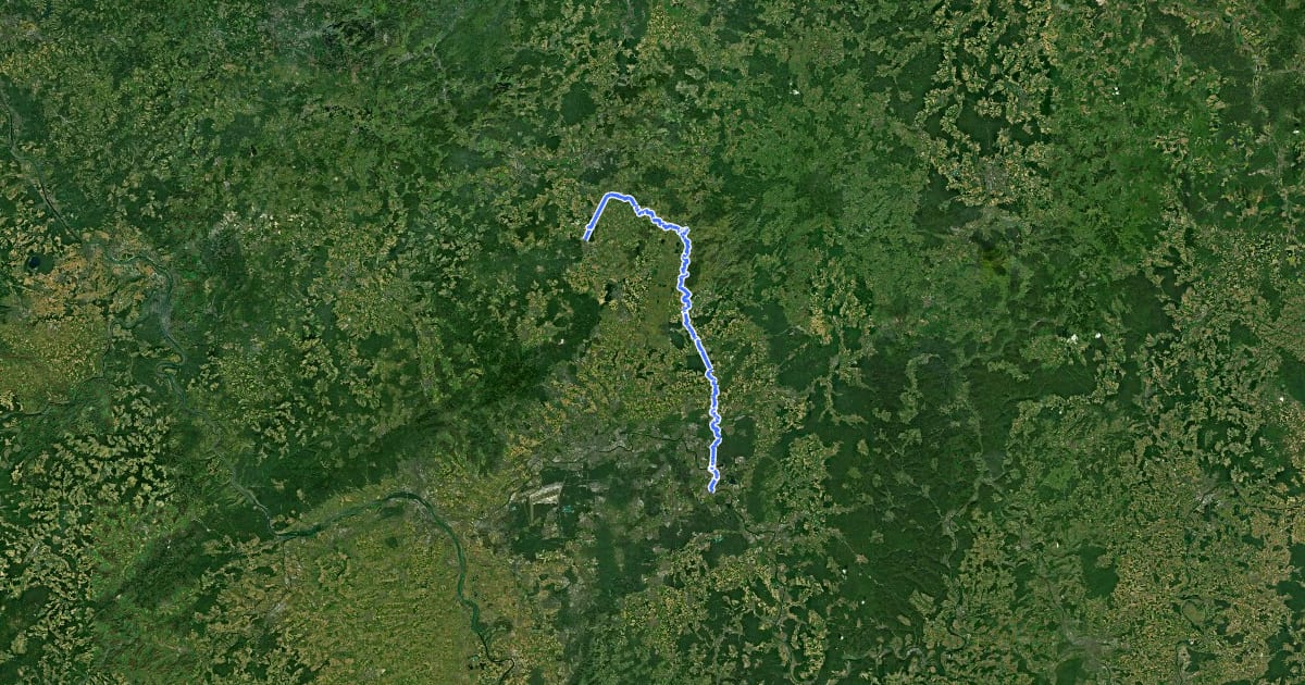 Маршрут Limeswanderweg [Wetterau - Main] на спутниковом снимке