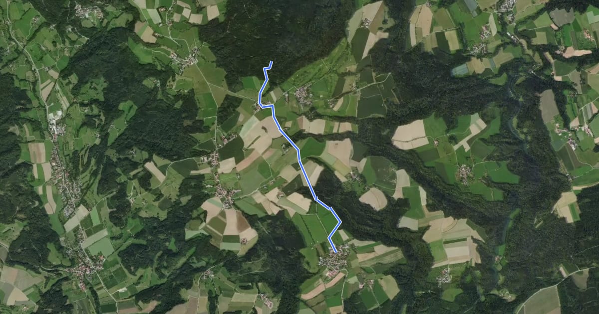 Маршрут Limpach - Oberhomberg на спутниковом снимке