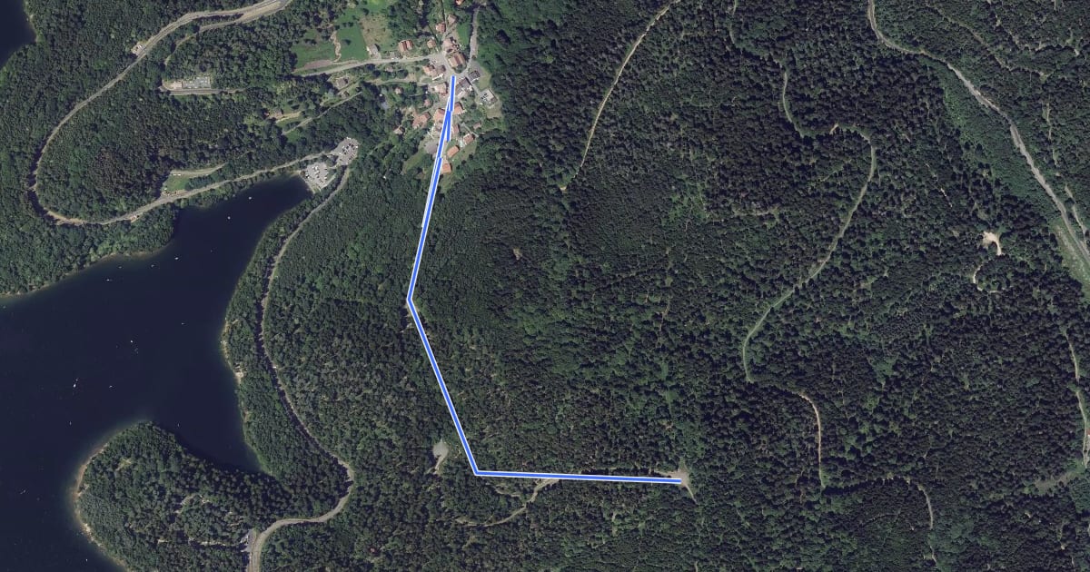 Маршрут Linéaire de la Côte du Moulin на спутниковом снимке