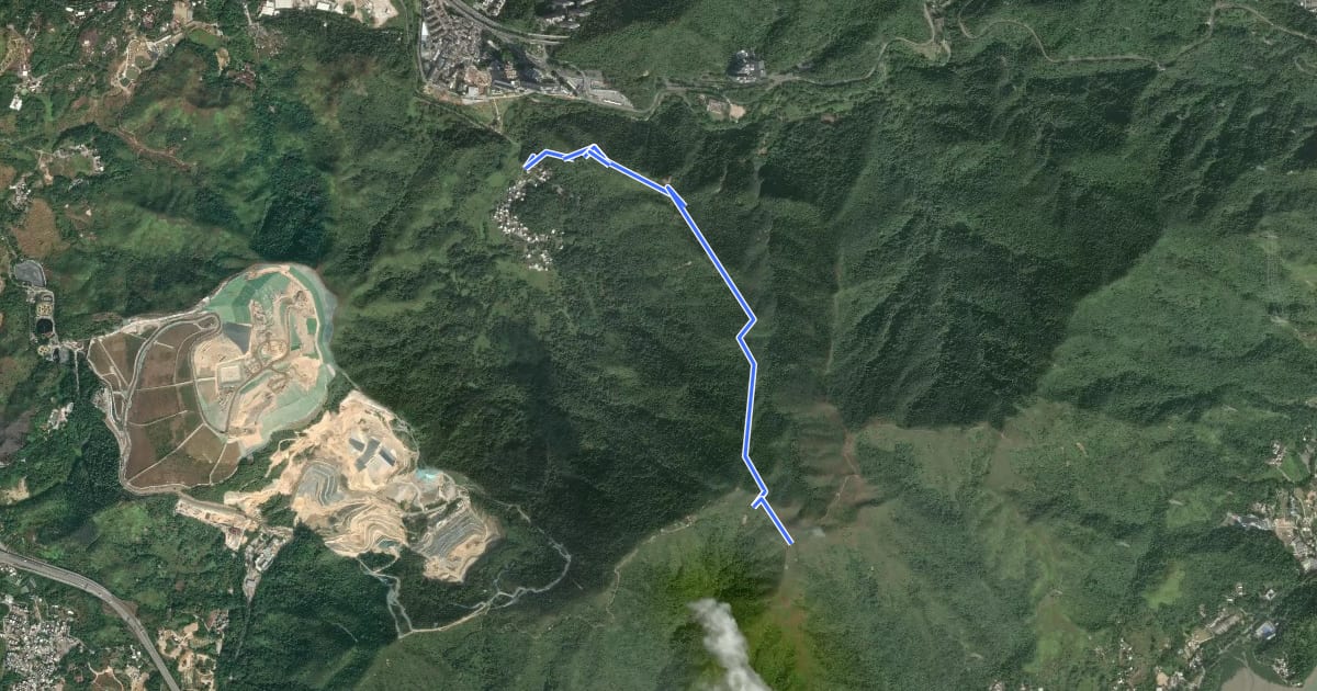 Маршрут 蓮麻坑郊遊徑 Lin Ma Hang Country Trail на спутниковом снимке