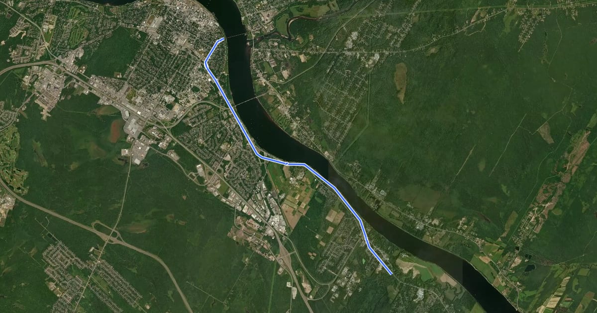 Маршрут Lincoln Trail на спутниковом снимке
