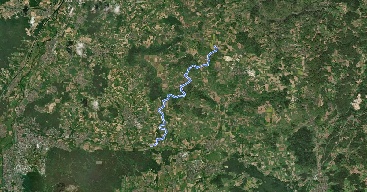 Маршрут Lindelbergweg на спутниковом снимке