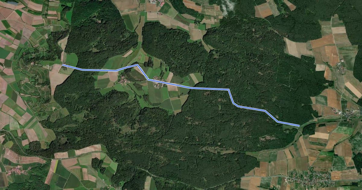 Маршрут Linden - Bühlberg на спутниковом снимке