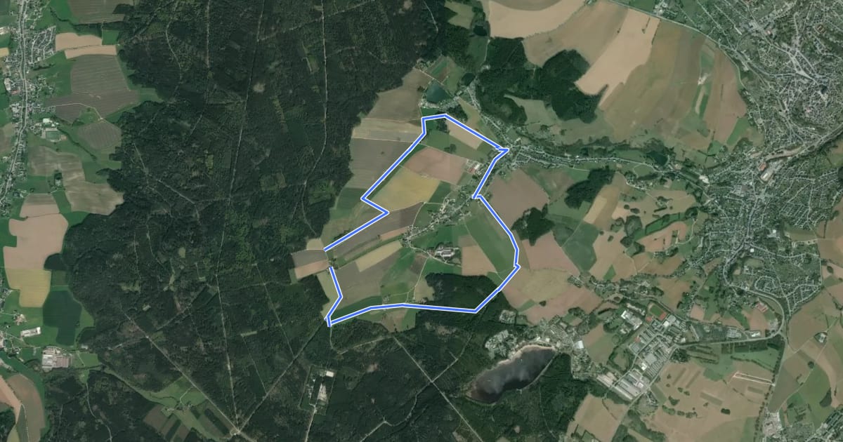 Маршрут Lindenauer Acht Südschleife на спутниковом снимке