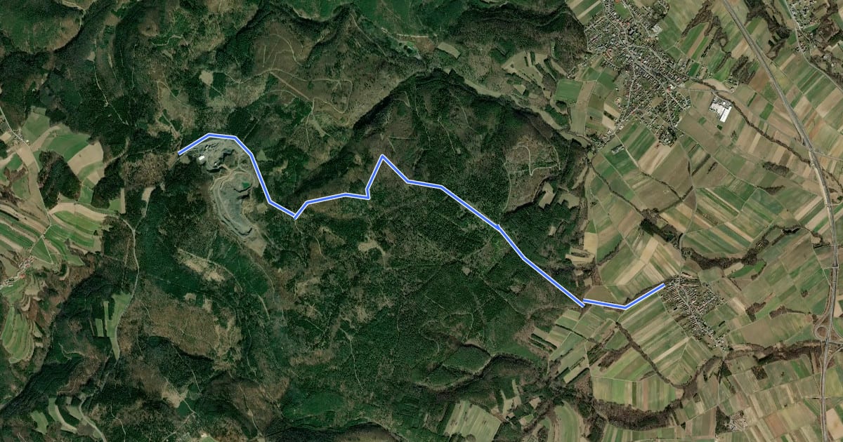 Маршрут Lindgraben - Pauliberg на спутниковом снимке