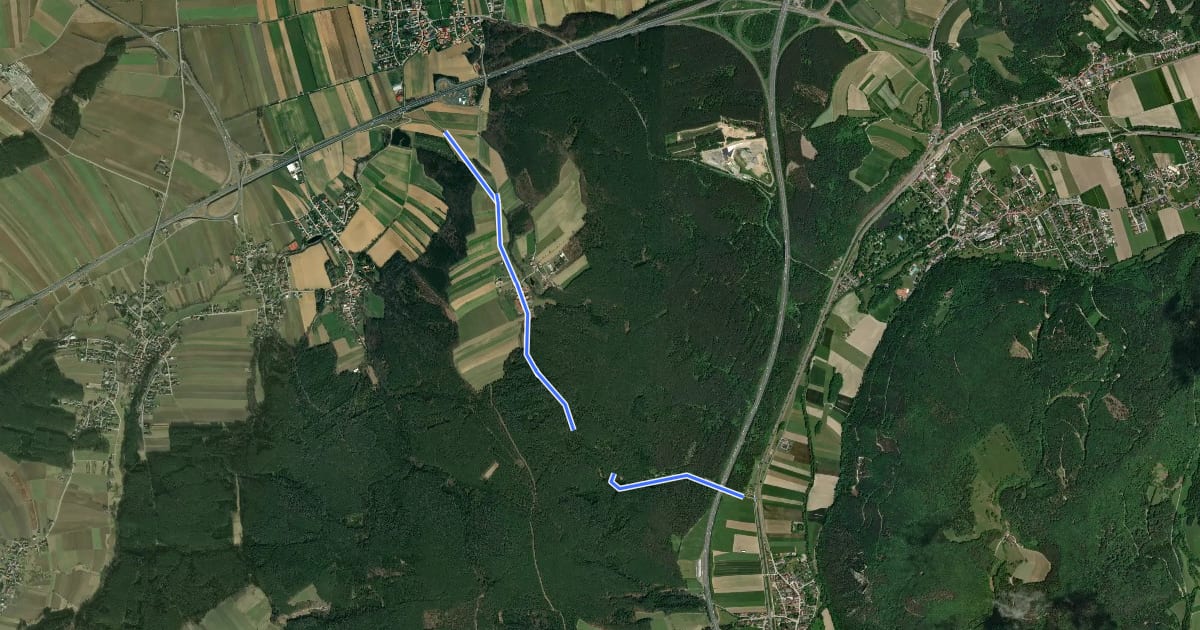 Маршрут Lindgrub (Marien Gedenkstätte Nähe Autobahn) - Waldkapelle - Gleißenfeld на спутниковом снимке