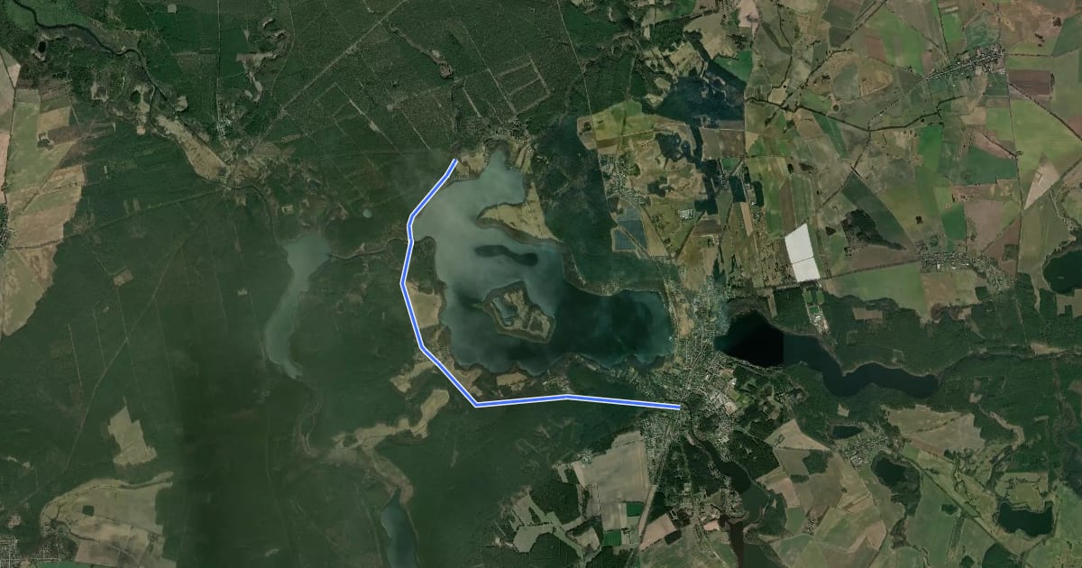 Маршрут Lindow (71) - Lindow (73) на спутниковом снимке