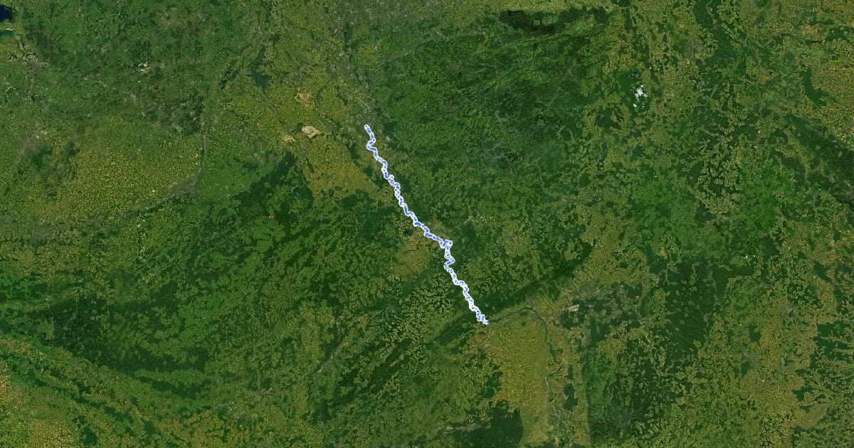 Маршрут Linksrheinischer Jakobsweg на спутниковом снимке