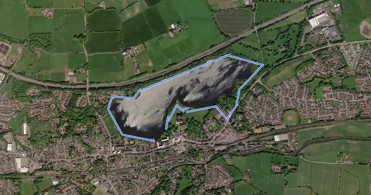 Маршрут Linlithgow Loch Circular на спутниковом снимке