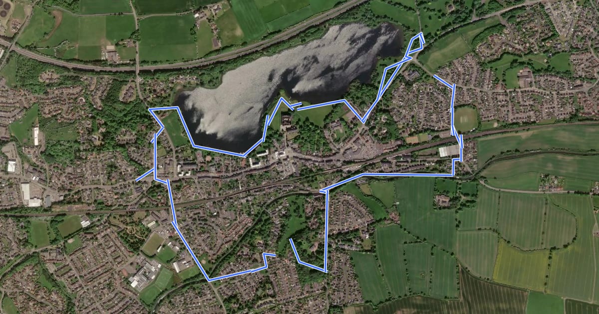 Маршрут Linlithgow Marches Perambulation route на спутниковом снимке