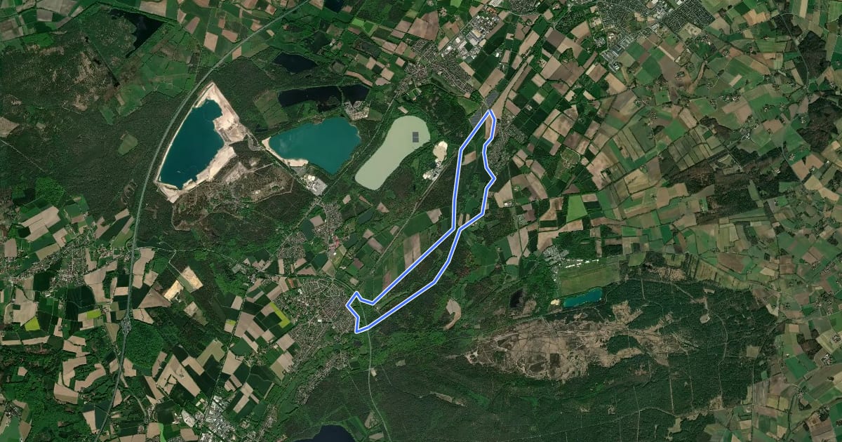 Маршрут Linnert Rundweg A1 на спутниковом снимке
