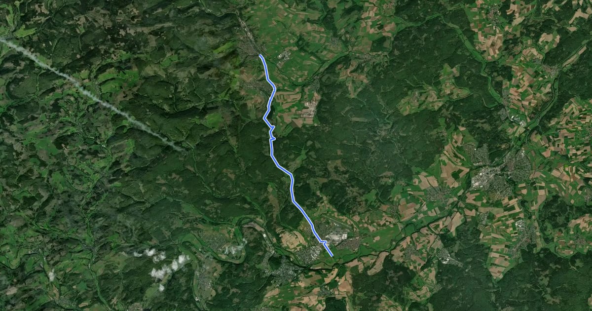 Маршрут Linspherradweg на спутниковом снимке