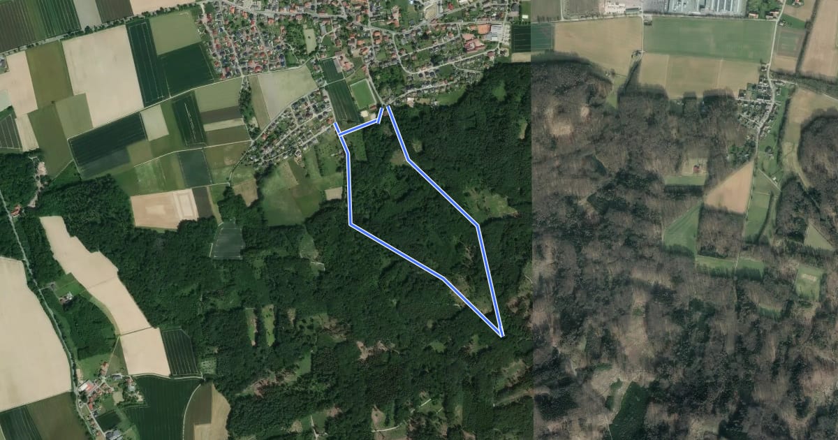 Маршрут Lintorf Rundweg 1 на спутниковом снимке