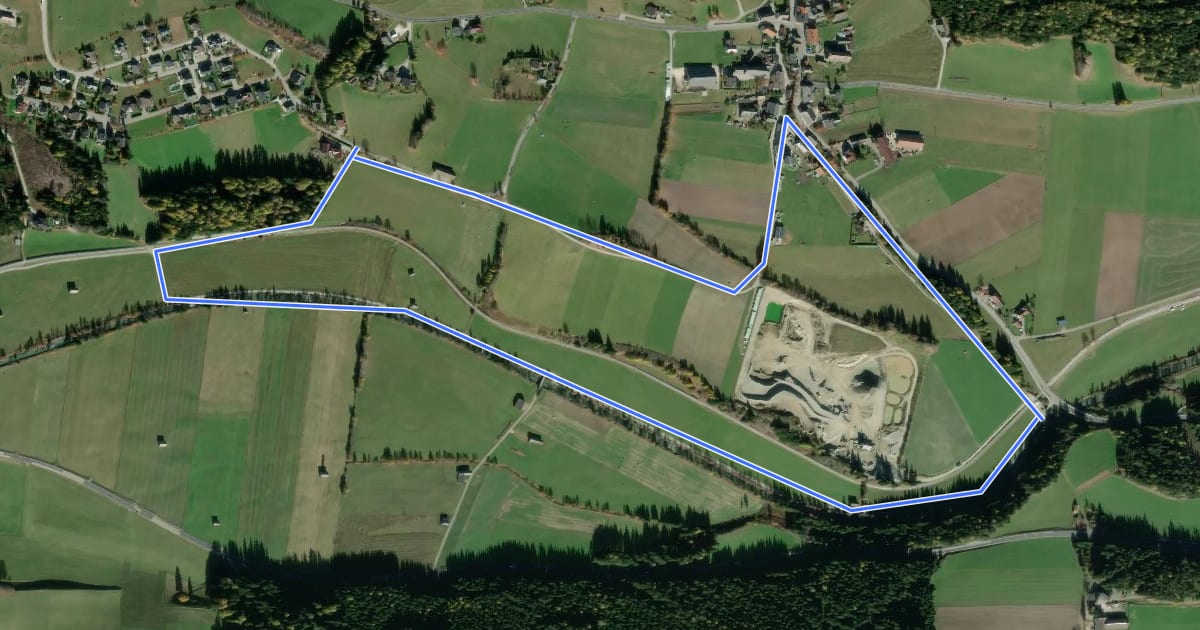 Маршрут Lintschingrundweg на спутниковом снимке