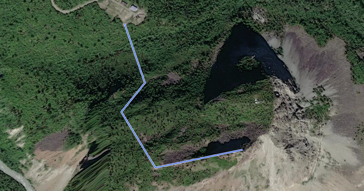 Маршрут Lionshead Trail на спутниковом снимке