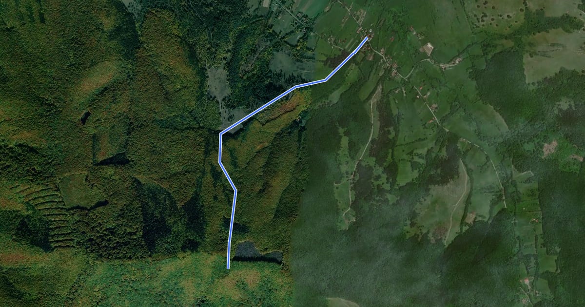 Маршрут Lisnău-Vale – belvedere Lisnău Vale – Ruinele Cetăţii Barabás на спутниковом снимке
