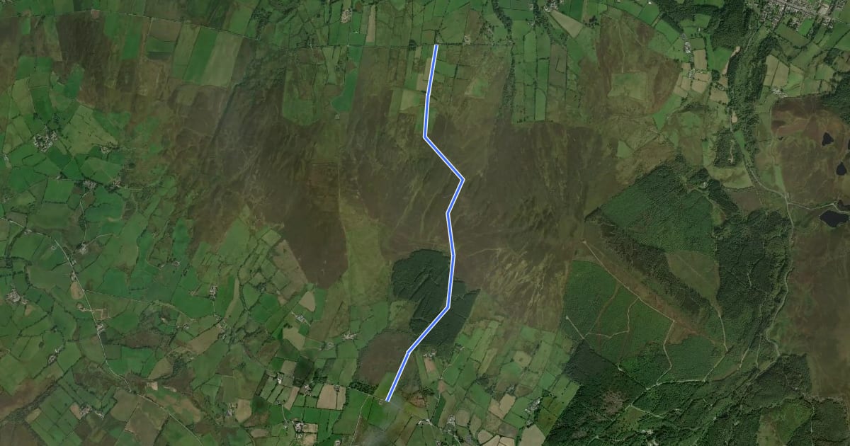Маршрут Lisnaharney Public Bridleway на спутниковом снимке