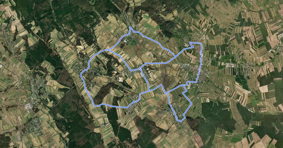 Маршрут Lisztradwanderweg на спутниковом снимке