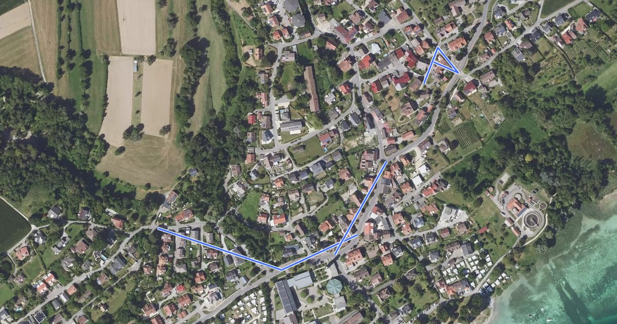 Маршрут Literaturland BW - Radweg 04 - Abstecher Gaienhofen на спутниковом снимке