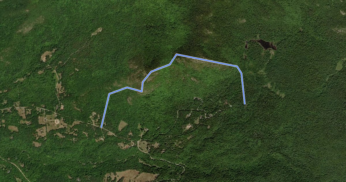 Маршрут Little and Big Crow Trail на спутниковом снимке