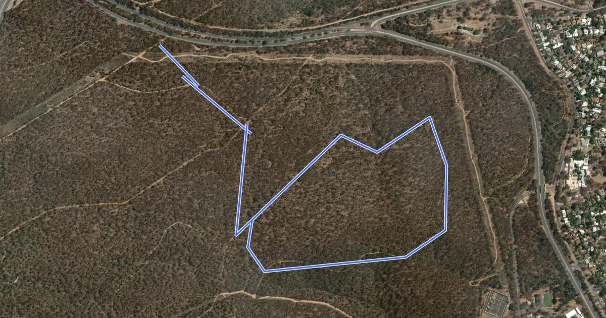 Маршрут Little Black Mountain Walk на спутниковом снимке