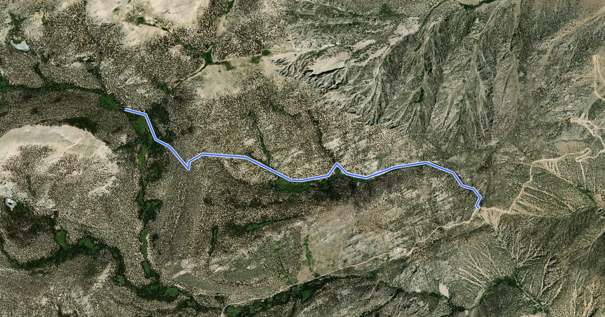 Маршрут Little Cottonwood Creek Trail на спутниковом снимке