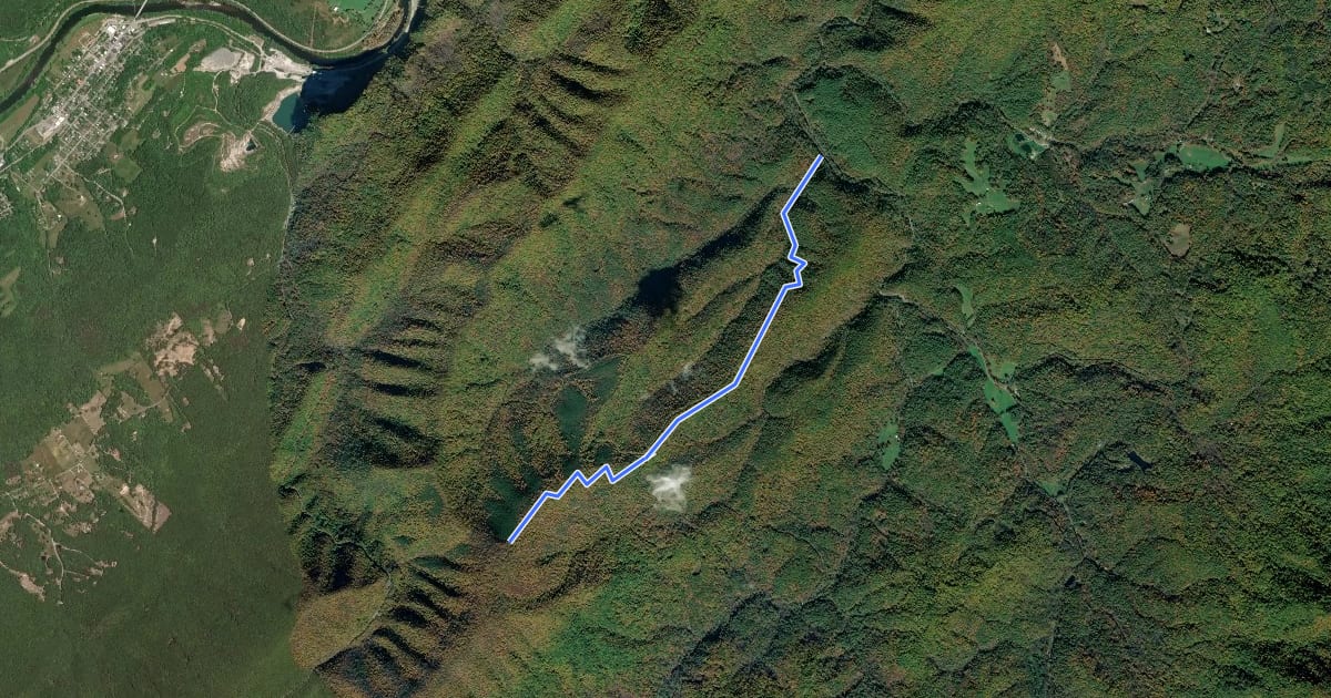 Маршрут Little Cove Mountain Trail на спутниковом снимке
