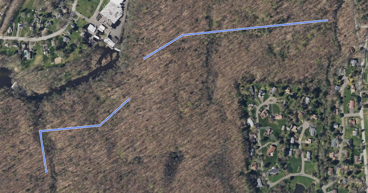 Маршрут Little Falls Trail на спутниковом снимке