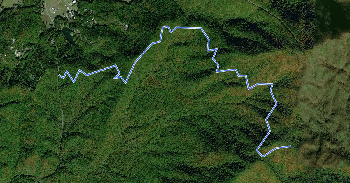 Маршрут Little Greenbrier Trail на спутниковом снимке