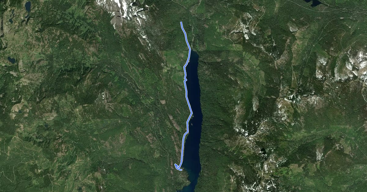 Маршрут Little Kachess Trail на спутниковом снимке