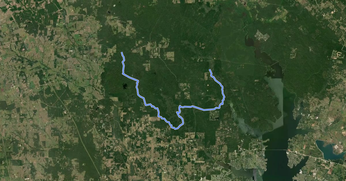 Маршрут Little Lake Creek Loop Trail на спутниковом снимке