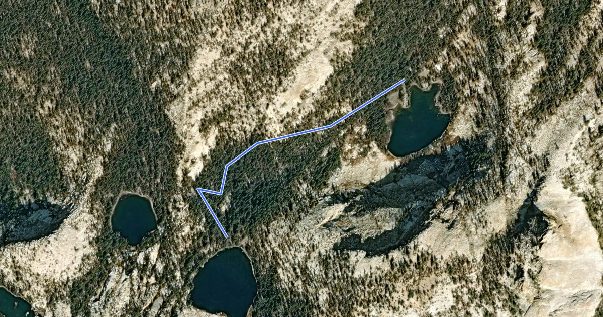 Маршрут Little Lake Trail на спутниковом снимке
