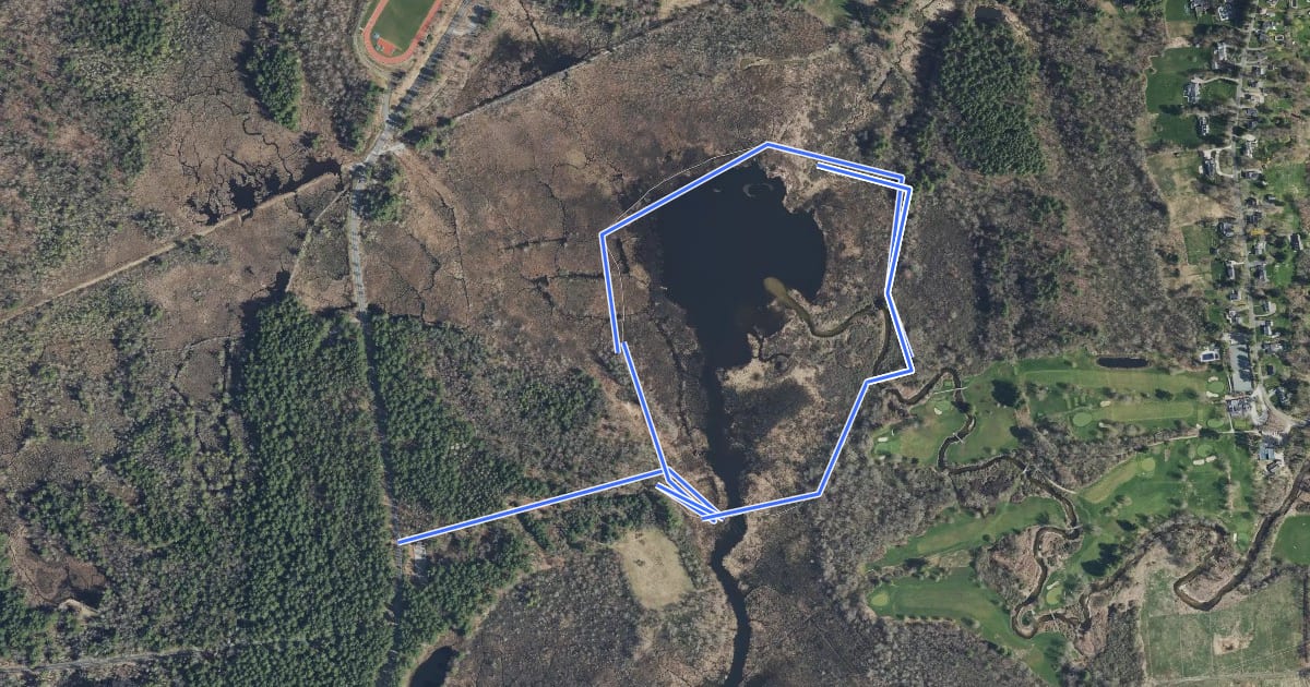 Маршрут Little Pond Trail на спутниковом снимке